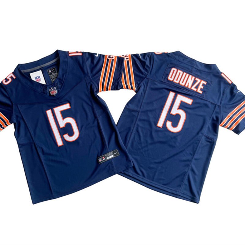 Navy Chicago Bears #15 Rome Odunze 2024 Draft F.U.S.E. Vapor Stitched Football Jersey - CBJ576