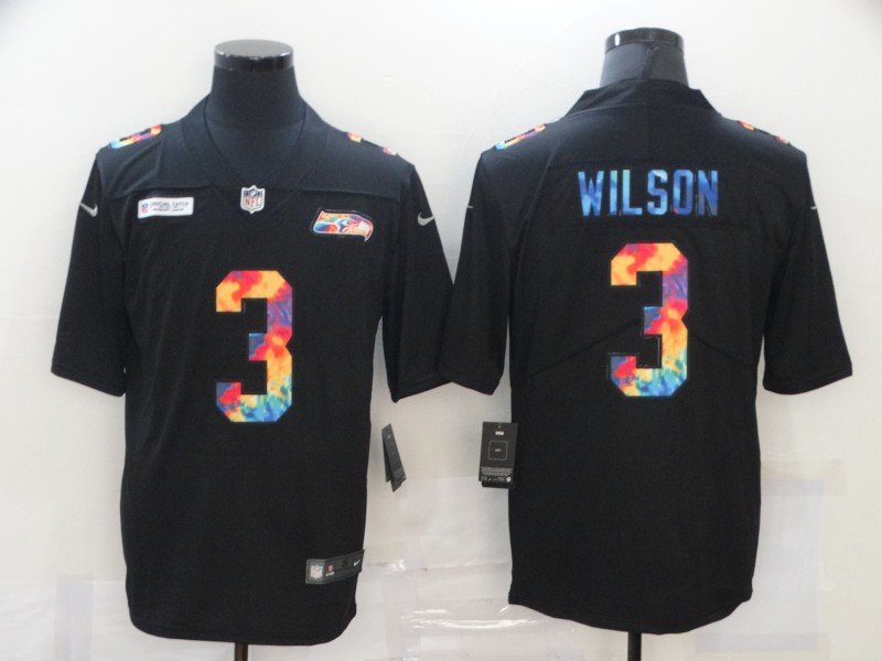 Seattle Seahawks Black #3 Russell Wilson 2020 Crucial Catch Limited Stitched Jersey