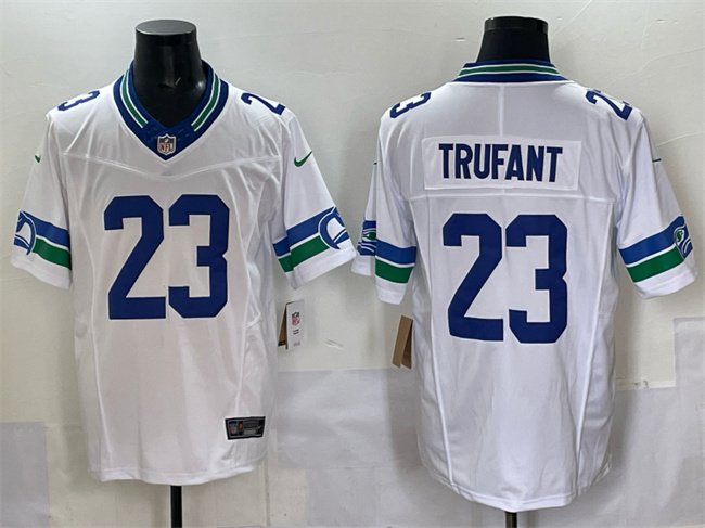 White Seattle Seahawks #23 Marcus Trufant F.U.S.E Throwback Vapor Limited Stitched Football Jersey