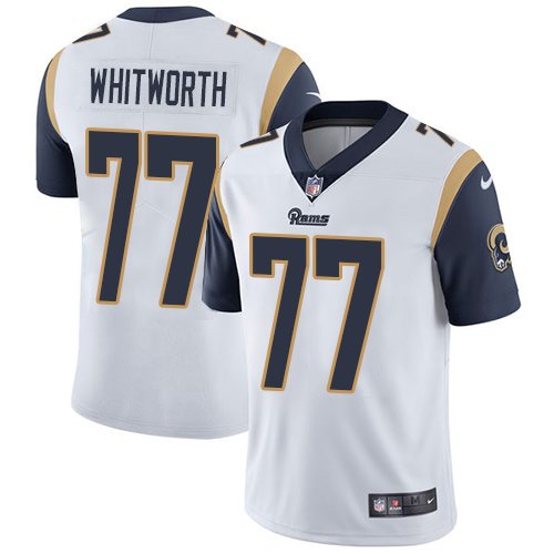 Nike Rams #77 Andrew Whitworth White Stitched NFL Vapor Untouchable Limited Jersey - LAR328