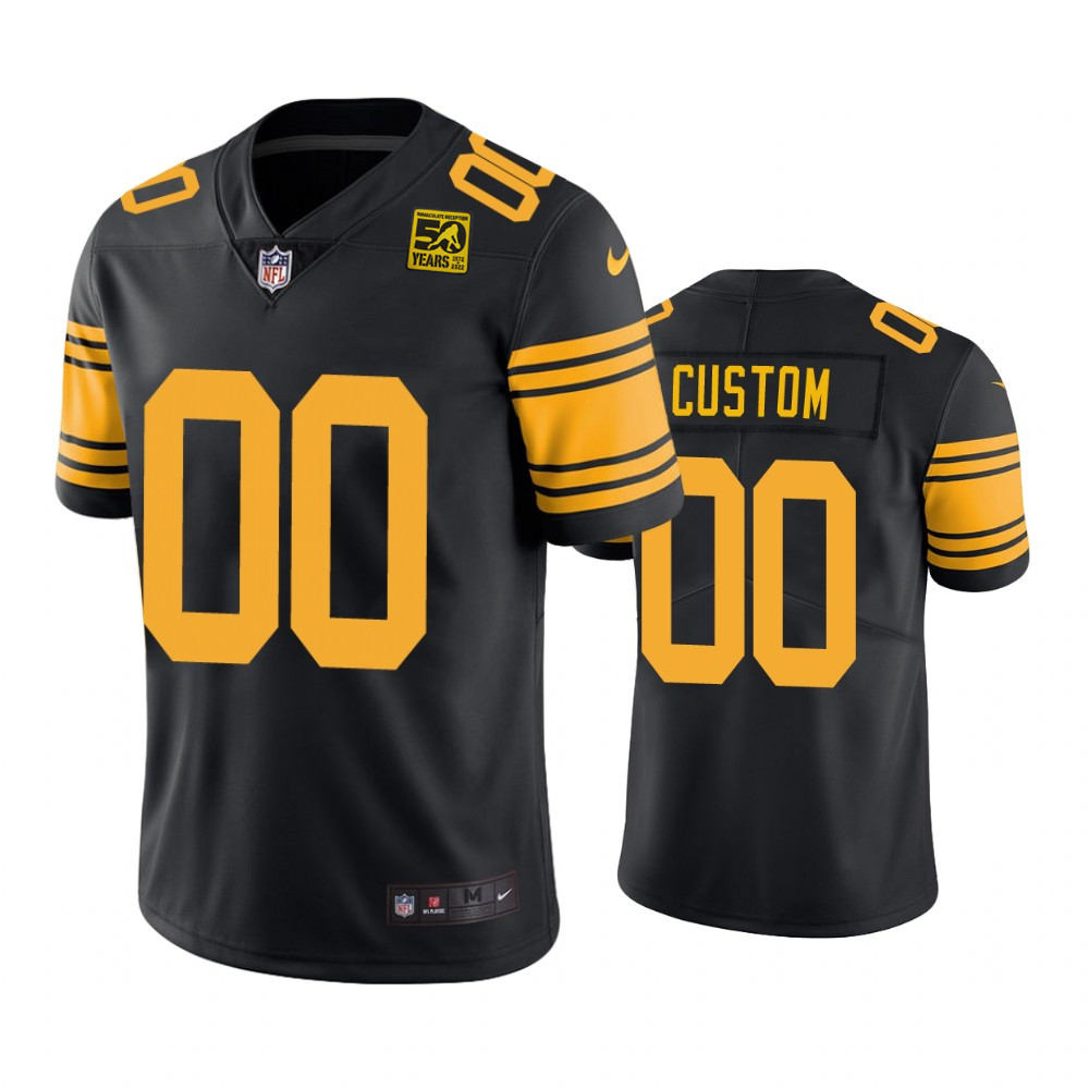Black Pittsburgh Steelers Active Player Custom 2023 Color Rush 50th Anniversary Vapor Untouchable Limited Jersey - PSJ451
