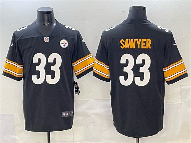 Black Pittsburgh Steelers #33 Jack Sawyer 2025 Vapor Limited Stitched Football Jersey - PSJ308