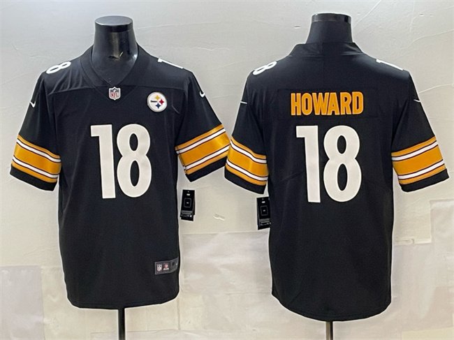 Black Pittsburgh Steelers #18 Will Howard 2025 Vapor Limited Stitched Football Jersey - PSJ701
