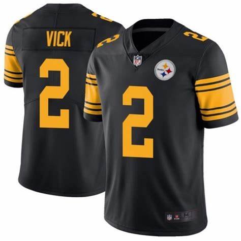 Black Pittsburgh Steelers #2 Michael Vick Color Rush Limited Stitched Jersey - PSJ532