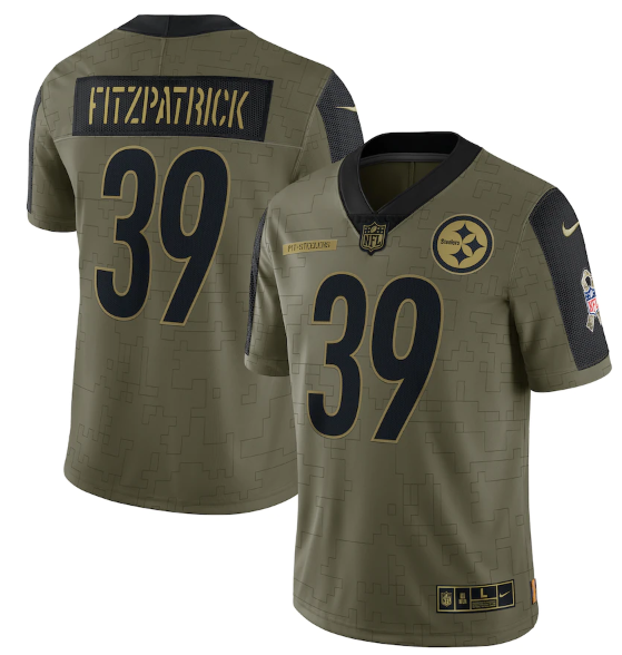 Olive Pittsburgh Steelers #39 Minkah Fitzpatrick 2021 Salute To Service Limited Stitched Jersey - PSJ309