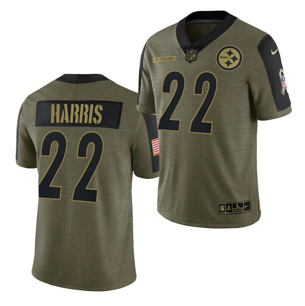 Olive Pittsburgh Steelers #22 Najee Harris 2021 Salute To Service Limited Stitched Jersey - PSJ753