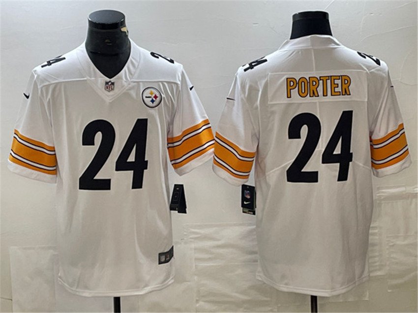 White Pittsburgh Steelers #24 Joey Porter Jr. Vapor Untouchable Limited Stitched Jersey - PSJ687