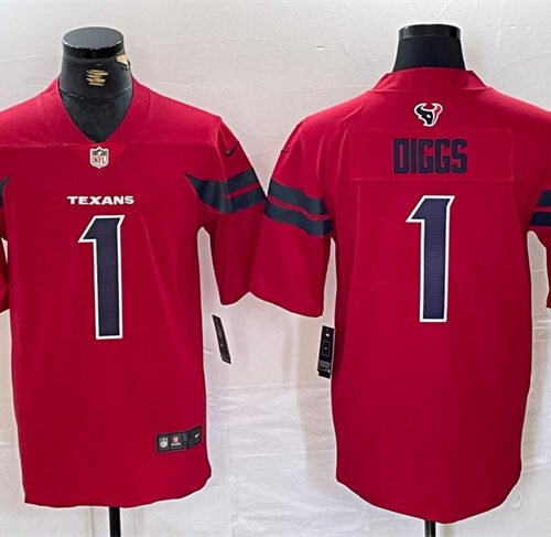 Red Houston Texans #1 Stefon Diggs Vapor Untouchable Stitched Football Jersey - HTJ06