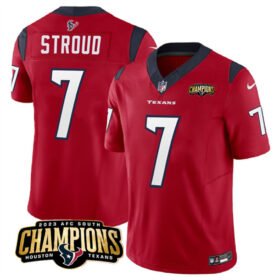 Red Houston Texans #7 C.J. Stroud 2023 F.U.S.E. AFC South Champions Patch Vapor Untouchable Limited Stitched Football Jersey - HTJ297