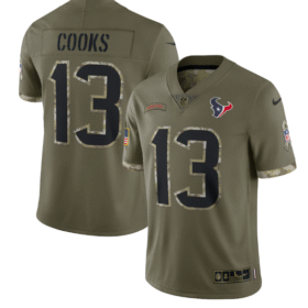 Houston Texans #13 Brandin Cooks Olive 2022 Salute To Service Limited Stitched Jersey - HTJ253