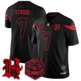 Black Houston Texans #7 C.J. Stroud F.U.S.E. 'Stranger Things Edition' Vapor Limited Stitched Football Jersey - HTJ239