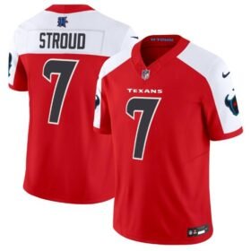 Red/White Houston Texans Active Player Custom 2024 F.U.S.E. Vapor Limited Stitched Jersey - HTJ385
