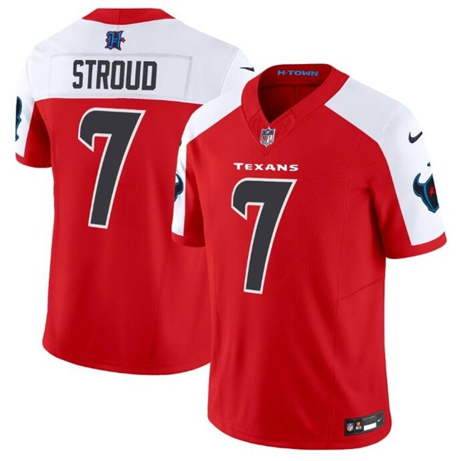 Red/White Houston Texans #7 C.J. Stroud 2024 F.U.S.E. Vapor Limited Stitched Jersey - HTJ188