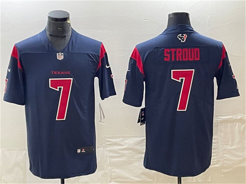 Navy Houston Texans #7 C.J. Stroud Color Rush Vapor Untouchable Stitched Football Jersey - HTJ68