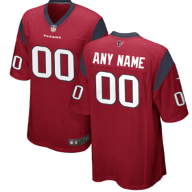 Red Houston Texans Active Player Custom Stitched Game Jersey - HTJ147