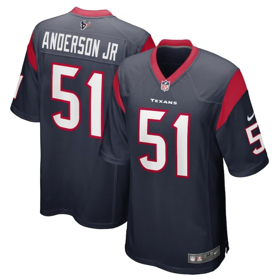 Navy Houston Texans #51 Will Anderson Jr. Stitched Game Jersey - HTJ340