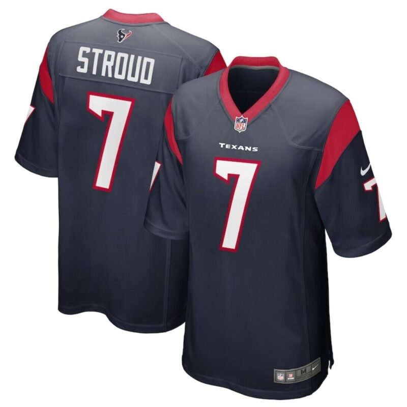 Navy Houston Texans #7 C.J. Stroud Stitched Game Jersey - HTJ293