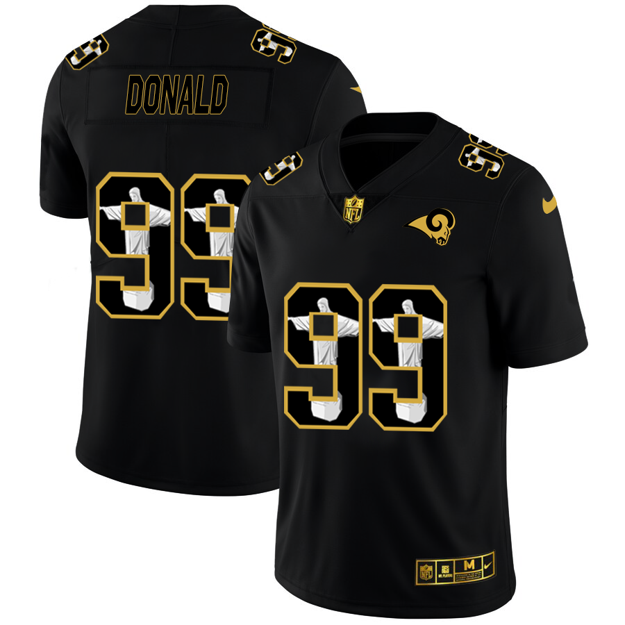 Los Angeles Rams #99 Aaron Donald Nike Carbon Black Vapor Cristo Redentor Limited NFL Jersey - LAR487
