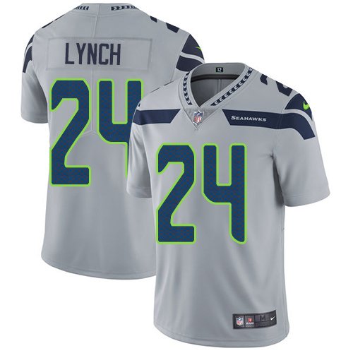 Nike Seahawks #24 Marshawn Lynch Grey Alternate Stitched NFL Vapor Untouchable Limited Jersey