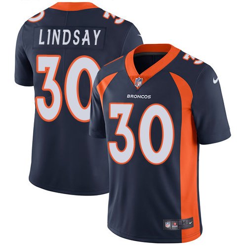 Nike Broncos #30 Phillip Lindsay Navy Blue Alternate Stitched NFL Vapor Untouchable Limited Jersey
