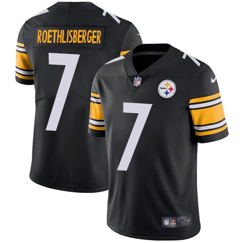 Nike Steelers #7 Ben Roethlisberger Black Team Color Stitched NFL Vapor Untouchable Limited Jersey - PSJ99