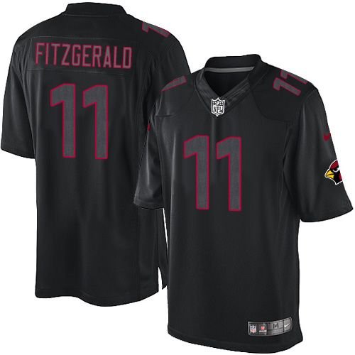 Nike Cardinals #11 Larry Fitzgerald Black Stitched NFL Impact Limited Jersey - ACJ304