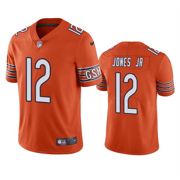 Orange Chicago Bears #12 Velus Jones Jr. Vapor Untouchable Limited Stitched Jersey - CBJ171