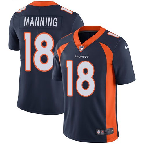 Nike Broncos #18 Peyton Manning Navy Blue Alternate Stitched NFL Vapor Untouchable Limited Jersey