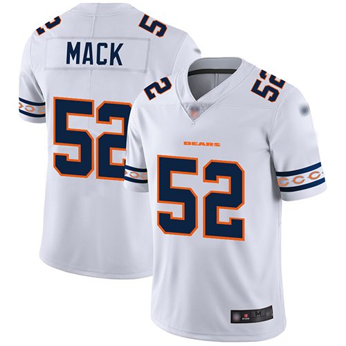 Nike Bears #52 Khalil Mack White Stitched NFL Limited Team Logo Fashion Jersey - CBJ582