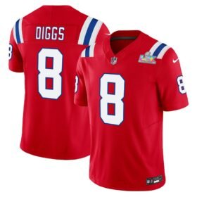New England Patriots #8 Stefon Diggs Red F.U.S.E. Vapor Limited Stitched Football Jersey - NEP129