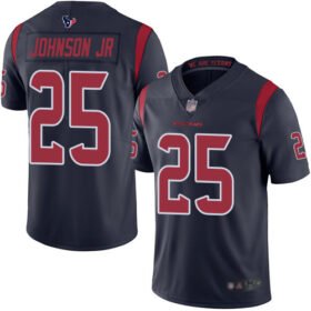 Nike Texans #25 Duke Johnson Jr Navy Blue Stitched NFL Limited Rush Jersey - HTJ85