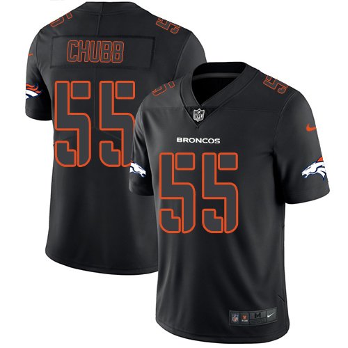 Nike Broncos #55 Bradley Chubb Black Stitched NFL Limited Rush Impact Jersey