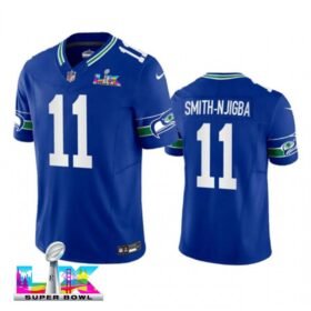 Seattle Seahawks #11 Jaxon Smith-Njigba Royal Super Bowl LX F.U.S.E. Vapor Limited Stitched Football Jersey - SSR630