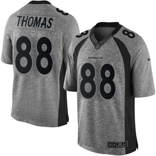 Grey Denver Broncos #88 Demaryius Thomas Stitched Limited Football Jersey