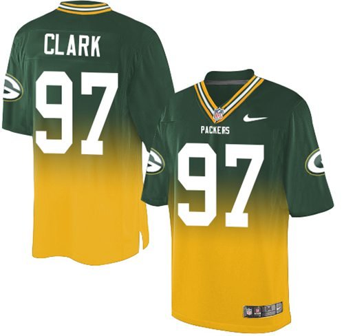 Nike Packers #97 Kenny Clark Green/Gold Stitched NFL Elite Fadeaway Fashion Jersey - GBJ241