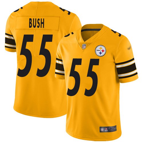 Nike Steelers #55 Devin Bush Gold Stitched NFL Limited Inverted Legend Jersey - PSJ280