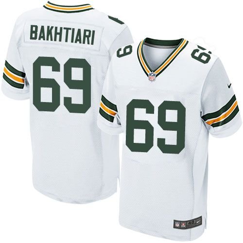 Nike Packers #69 David Bakhtiari White Stitched NFL Elite Jersey - GBJ453