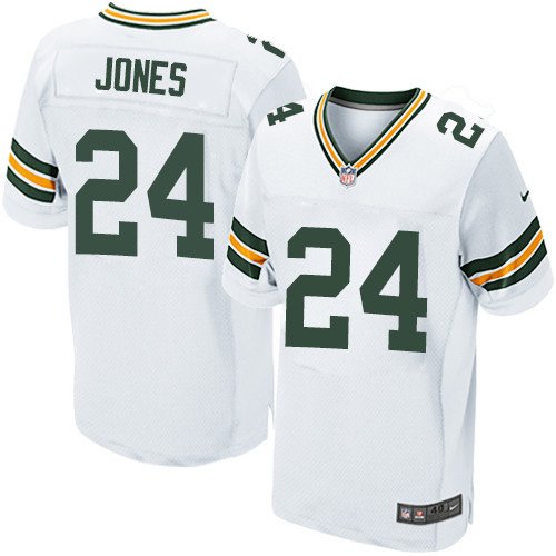 Nike Packers #24 Josh Jones White Stitched NFL Elite Jersey - GBJ92