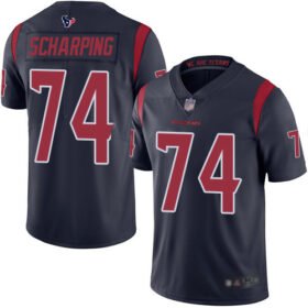 Nike Texans #74 Max Scharping Navy Blue Stitched NFL Limited Rush Jersey - HTJ269