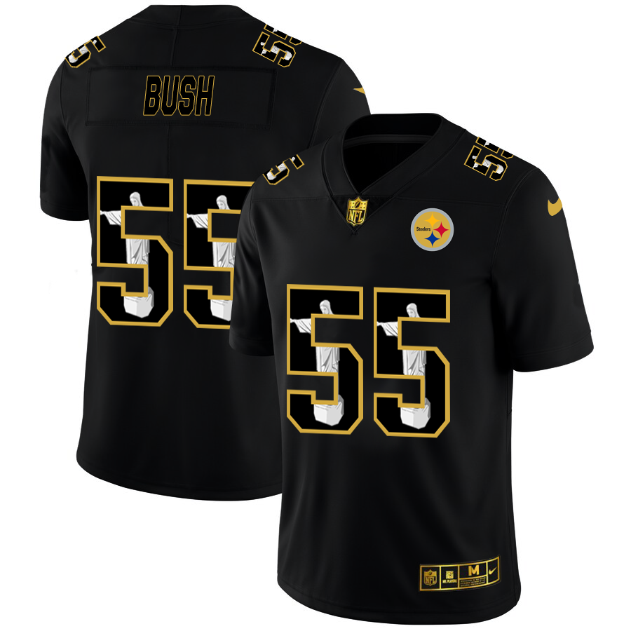 Pittsburgh Steelers #55 Devin Bush Nike Carbon Black Vapor Cristo Redentor Limited NFL Jersey - PSJ816