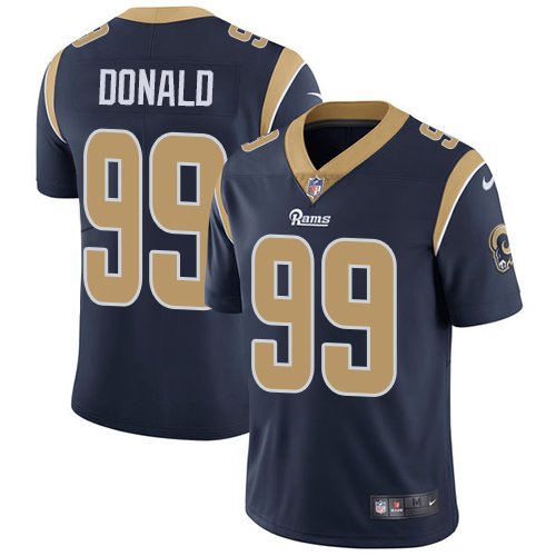 Nike Rams #99 Aaron Donald Navy Blue Team Color Stitched NFL Vapor Untouchable Limited Jersey - LAR111