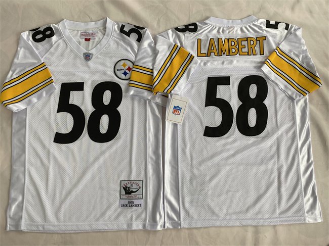 White Pittsburgh Steelers #58 Jack Lambert Stitched Football Jersey - PSJ316