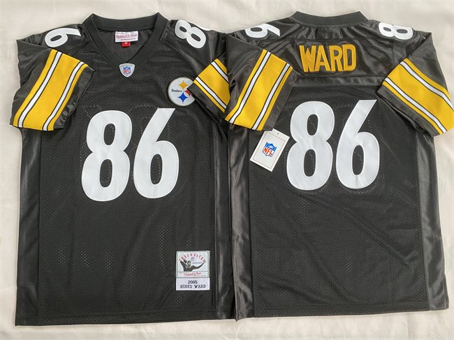 Black Pittsburgh Steelers #86 Hines Ward Stitched Football Jersey - PSJ436