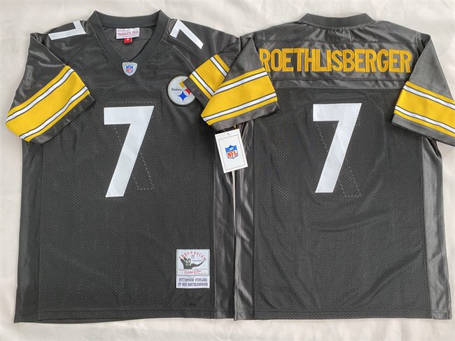 Black Pittsburgh Steelers #7 Ben Roethlisberger Stitched Football Jersey - PSJ763