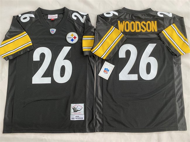 Black Pittsburgh Steelers #26 Rod Woodson Stitched Football Jersey - PSJ734