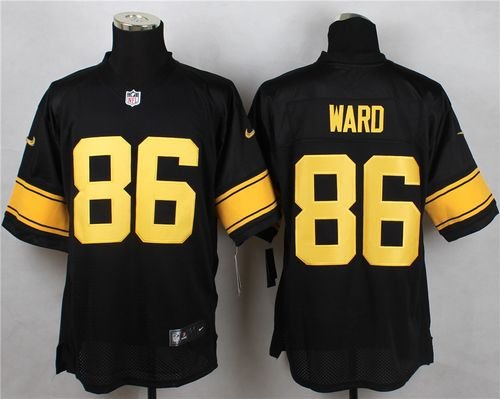 Nike Steelers #86 Hines Ward Black(Gold No.) Stitched NFL Elite Jersey - PSJ777