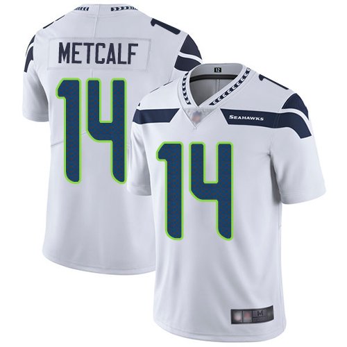 Nike Seahawks #14 D.K. Metcalf White Stitched NFL Vapor Untouchable Limited Jersey