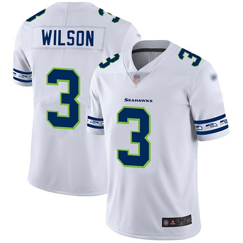 Nike Seahawks #3 Russell Wilson White Stitched NFL Limited Team Logo Fashion Jersey