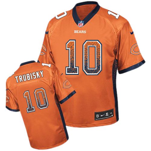 Nike Bears #10 Mitchell Trubisky Orange Alternate Stitched NFL Elite Drift Fashion Jersey - CBJ163