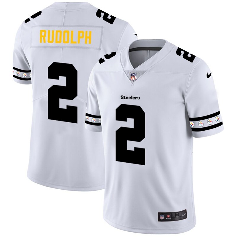 Pittsburgh Steelers #2 Mason Rudolph Nike White Team Logo Vapor Limited NFL Jersey - PSJ381